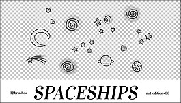 卡哇伊手绘星星PS笔刷素材下载