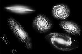 宇宙銀河星系壯闊素材PS筆刷下載