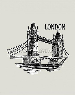 城市剪影圖圖片[