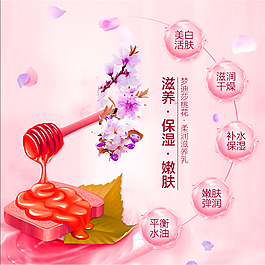 蜂蜜護(hù)膚品主圖背景