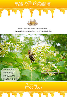 淘宝装修详情页蜂蜜小吃模板素材