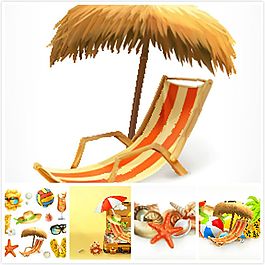 時(shí)尚旅游度假沙灘圖標(biāo)設(shè)計(jì)矢量素材