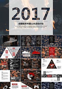 成都西禾視覺年度公關活動計劃與總結ppt模板