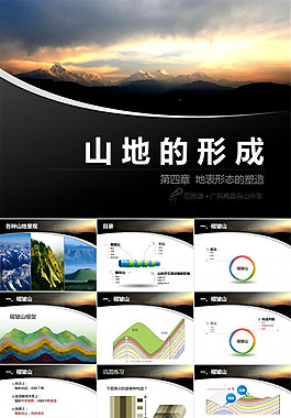 山地的形成——地表形態(tài)的塑造ppt課件模板