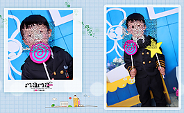 PSD相冊婚紗模板 兒童藝術 PSD模板