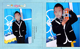 PSD相冊婚紗模板 兒童藝術 PSD模板