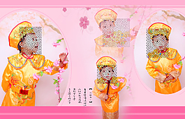 PSD相冊婚紗模板 兒童藝術 PSD模板