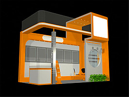 3D展臺(tái)展覽模型設(shè)計(jì)
