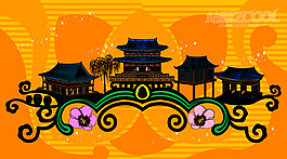 花紋建筑系列-024中式古建筑