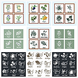 植物圖標(biāo)矢量圖下載