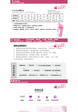 淘寶詳情頁模板 包裝模塊 尺寸排版