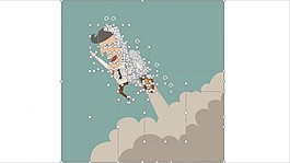 【扁平圖畫】一飛沖天