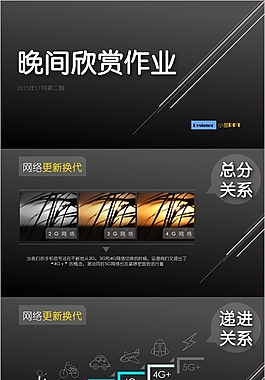 【晚间欣赏】4G网络-PPT图表设计