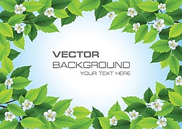 美麗的花朵幀背景矢量免費(fèi)