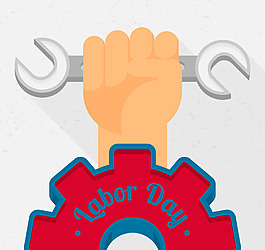 手拿扳手的勞動(dòng)日背景