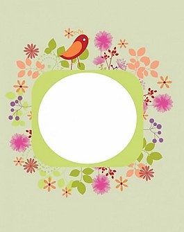 五顏六色的花卉背景自由向量