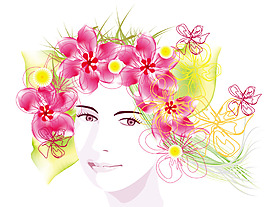 卡通花朵女孩漫畫(huà)