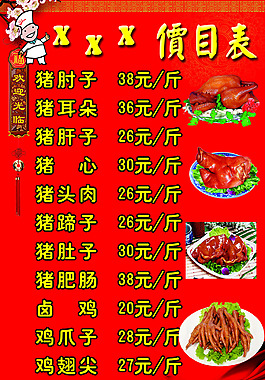 價目表PSD分層圖