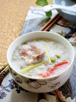 清粥美食海報背景素材