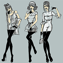 時(shí)尚服裝模特美女