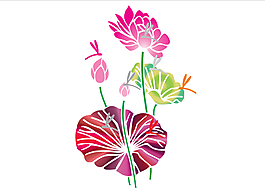 矢量蓮花ai素材