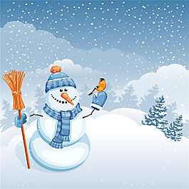 圣誕雪人ppt素材圖設(shè)計(jì)