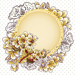創(chuàng)意雞蛋花花邊賀卡圖片