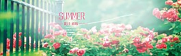 夏日旅程淘寶促銷海報psd分層素材