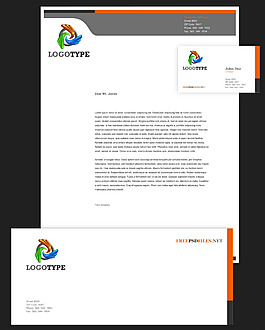 白色灰色名片卡證信封單頁企業(yè)名片PSD