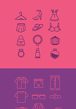 一個免費的24集服裝矢量插圖