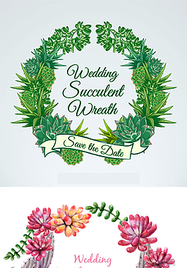 多肉植物裝飾邊框