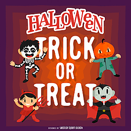 卡通萬(wàn)圣節(jié)活動(dòng)海報(bào)