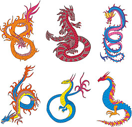 中國龍插畫矢量