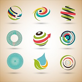 標(biāo)志設(shè)計(jì)集抽象插圖