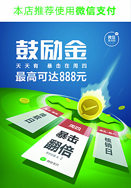 微信鼓勵金X展架