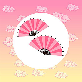 祥云背景日本設(shè)計(jì)素材圖片