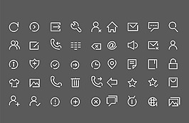 灰色icon60個