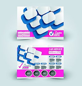 時(shí)尚方塊背景折頁(yè)設(shè)計(jì)圖片