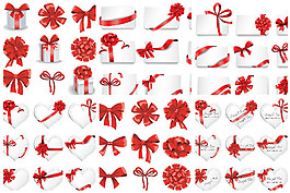 蝴蝶結(jié)絲帶矢量
