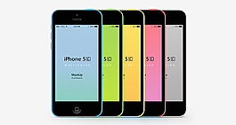 IPhone 5c的PSD矢量模型