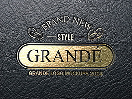 皮質封面logo樣機展示