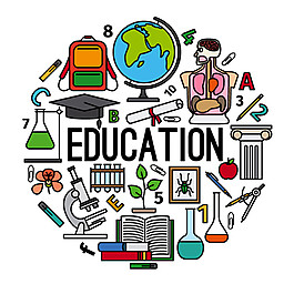 教育元素組合矢量