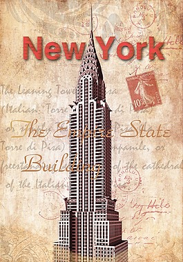 美麗的城市 油畫圖片