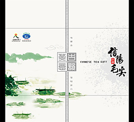 水墨畫茶葉包裝圖片
