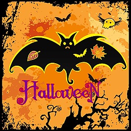 可愛的蝙蝠油畫圖片