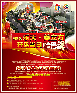 商業步行街地產海報圖片