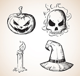 速寫萬圣節元素