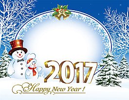 雪人圣誕節(jié)背景圖片