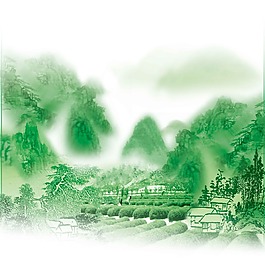 寫意山水畫圖片