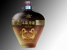 山莊老酒瓶裝設(shè)計(jì)圖片